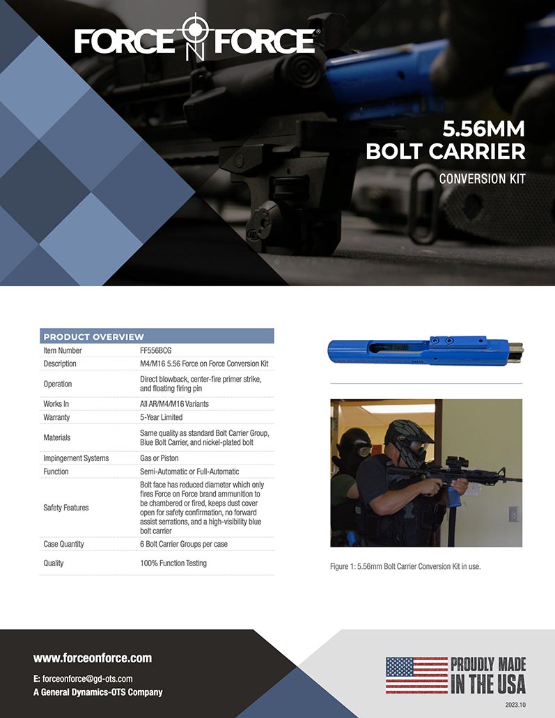 Force on force bolt carrier PDF
